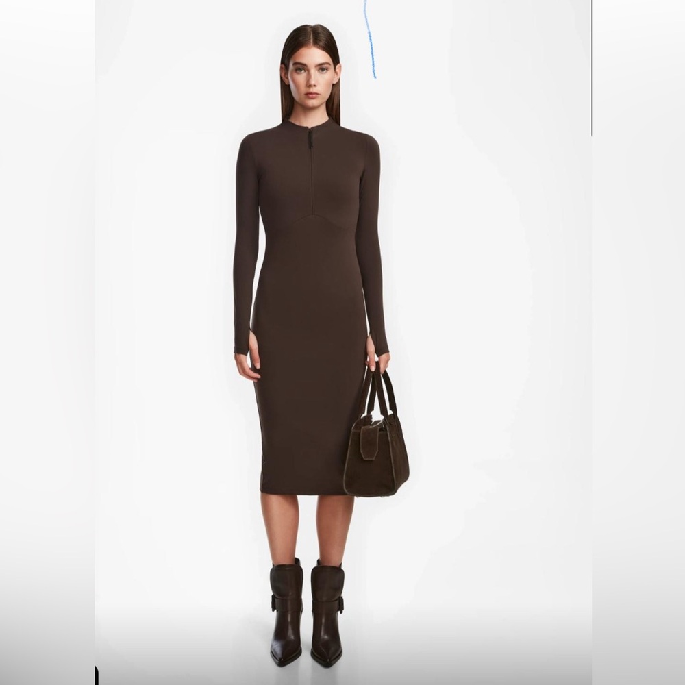 RUDSAK Chocolate Long Sleeve Dress